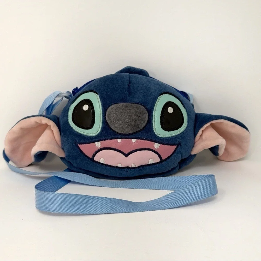 Disney Stitch Plush Crossbody Bag Lilo & Stitch Kids Park Travel Pillow Purse